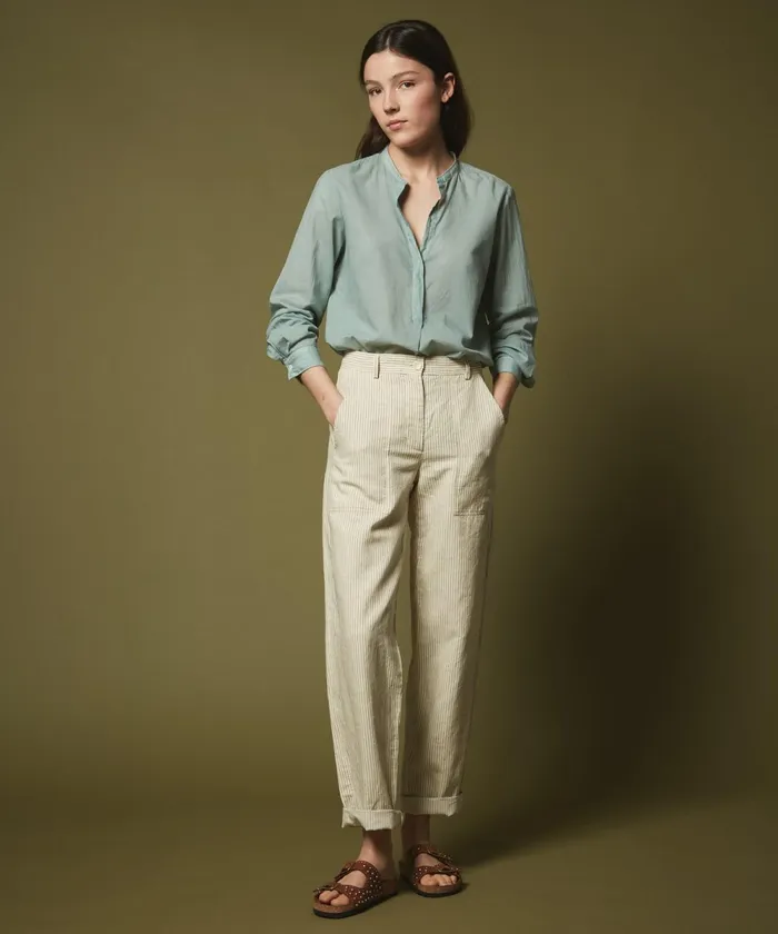 Women Hartford Shirts and Tops Carta Openwork Eucalyptus Shirt