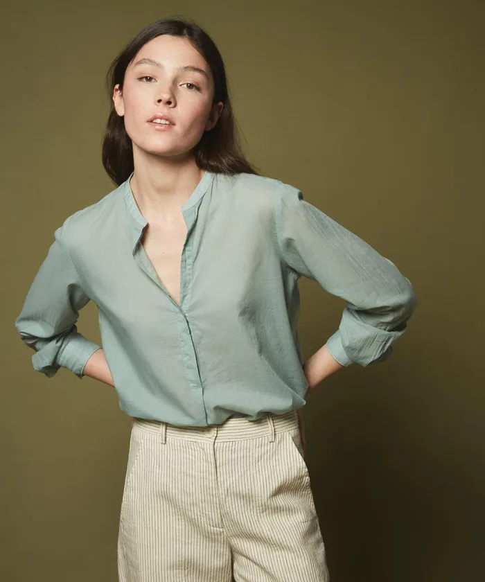 Women Hartford Shirts and Tops Carta Openwork Eucalyptus Shirt