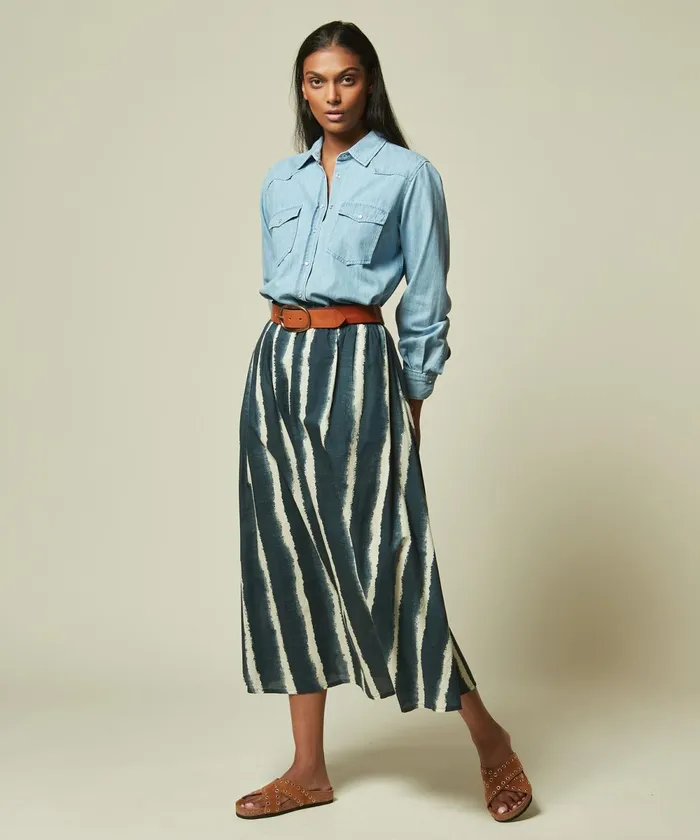 Women Hartford Shirts and Tops Light Indigo Chambray California Shirt