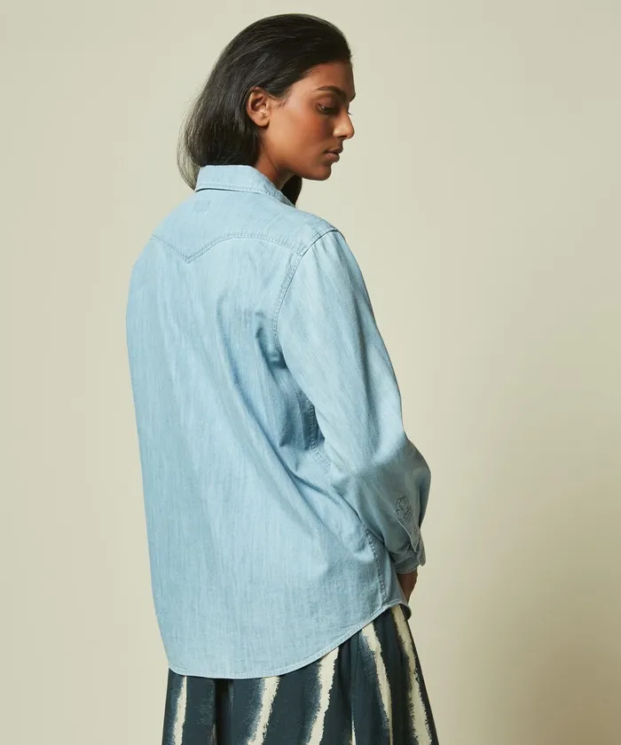 Women Hartford Shirts and Tops Light Indigo Chambray California Shirt