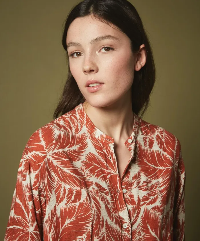 Women Hartford Shirts and Tops Orange Palm Leaves Cristal Shirt