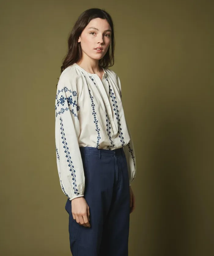 Women Hartford Shirts and Tops White Helsee Embroidered Top
