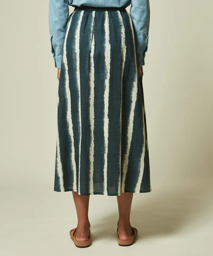 Women Hartford Skirts and Shorts Navy Striped Cotton Jovana Skirt