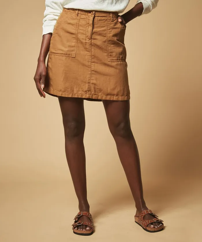 Women Hartford Skirts and Shorts Peanut Cotton And Linen Jine Skirt