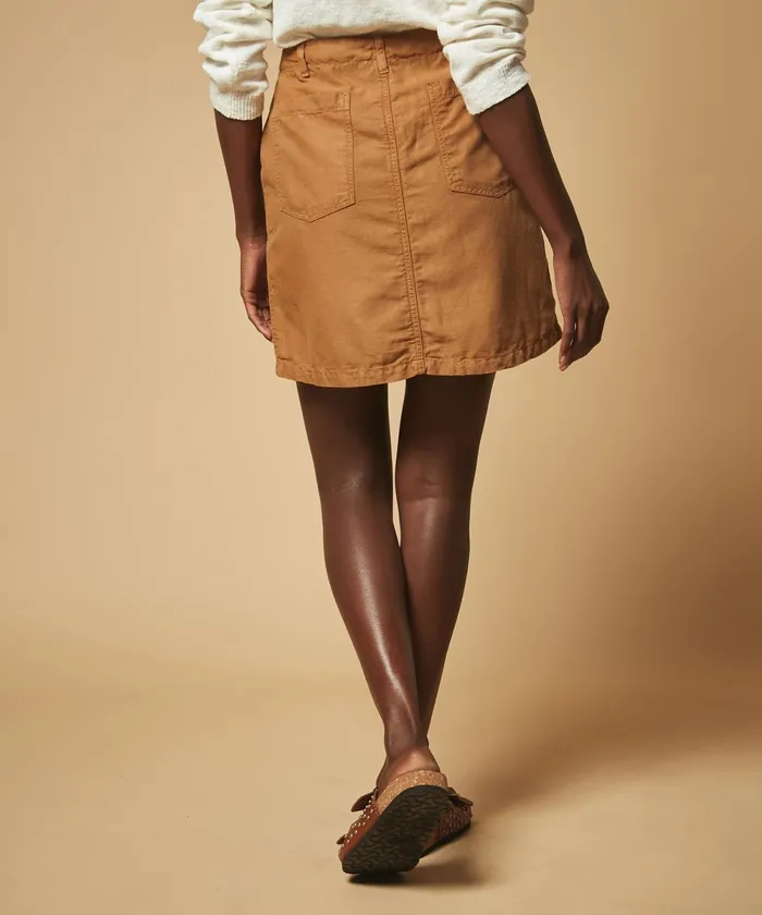 Women Hartford Skirts and Shorts Peanut Cotton And Linen Jine Skirt