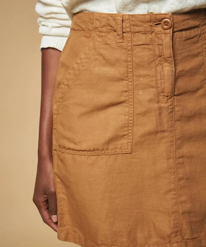 Women Hartford Skirts and Shorts Peanut Cotton And Linen Jine Skirt