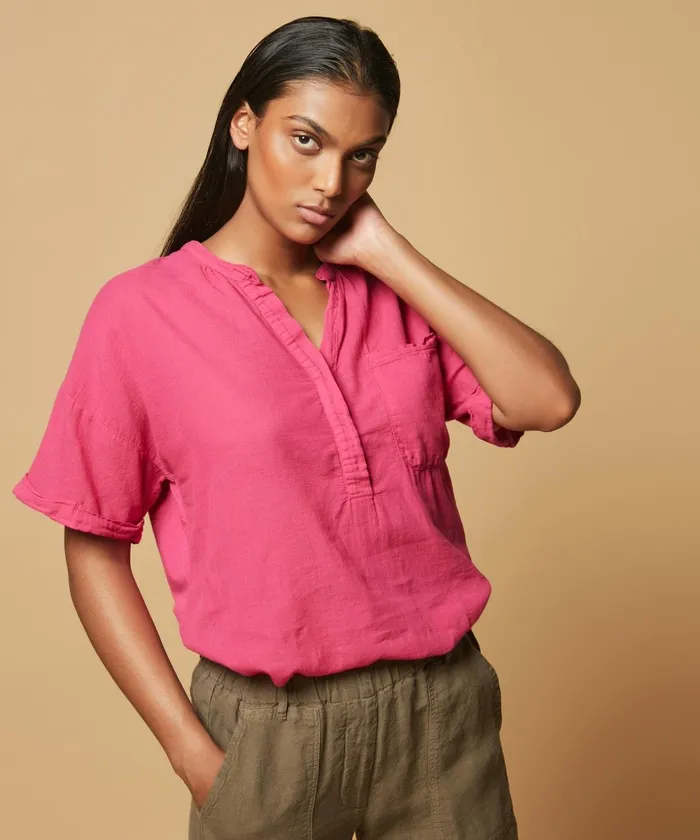 Women Hartford TShirts Double Fabric Fuchsia Tugay TShirt