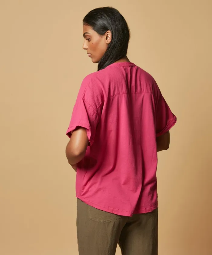 Women Hartford TShirts Double Fabric Fuchsia Tugay TShirt