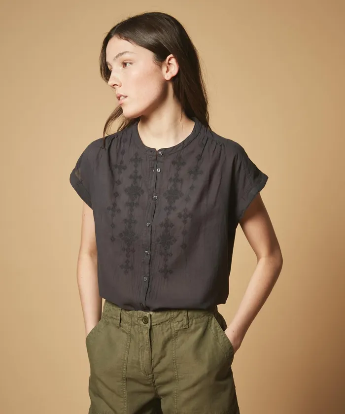 Women Hartford TShirts Double Fabric Graphite Tejjy Shirt