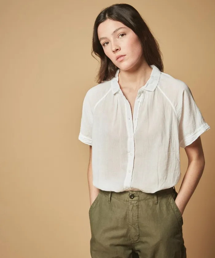 Women Hartford TShirts Double Fabric White Teym Shirt