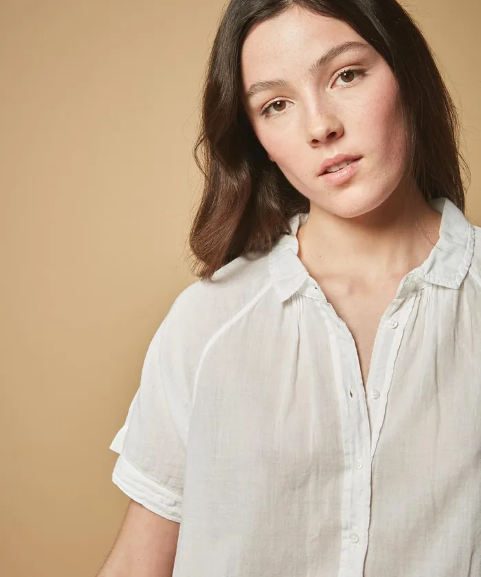 Women Hartford TShirts Double Fabric White Teym Shirt