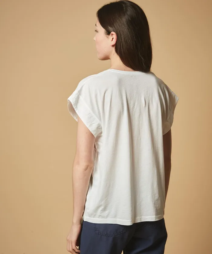 Women Hartford TShirts Double Fabric White Tonio TShirt