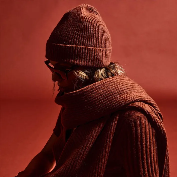 Women Hats James Perse Solid Cashmere Beanie Goji