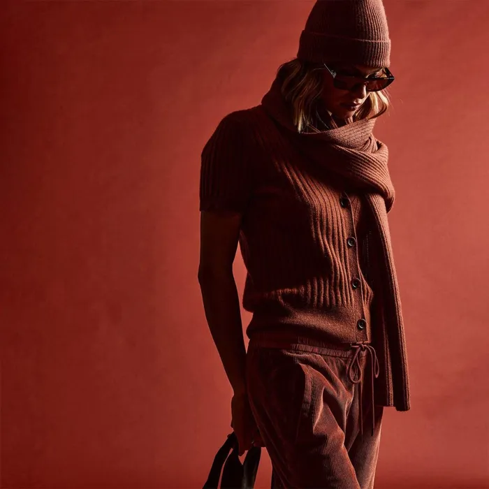 Women Hats James Perse Solid Cashmere Beanie Goji