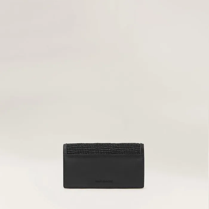 Women Helen Kaminski Cross Body Bags Adelie Raffia Wallet For Women Charcoal