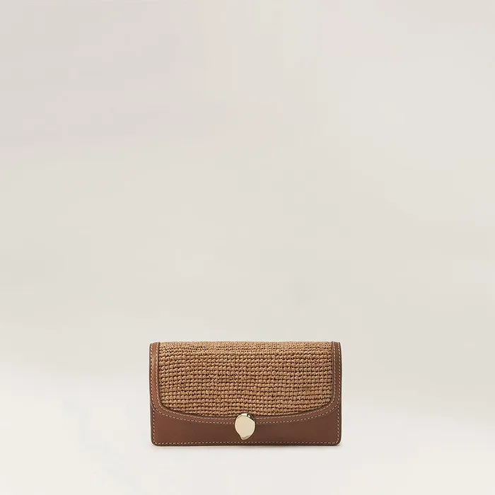 Women Helen Kaminski Cross Body Bags Adelie Raffia Wallet For Women In Nougat