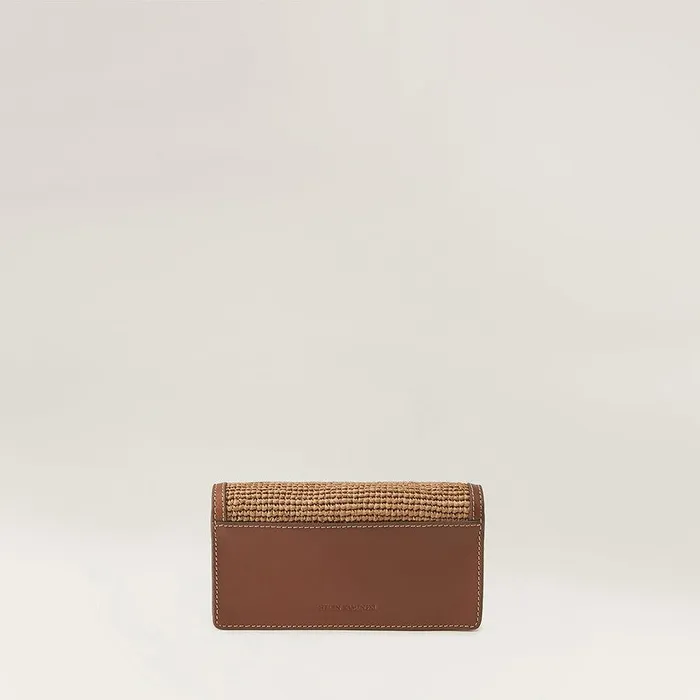 Women Helen Kaminski Mini Bags Adelie Raffia Wallet For Women In Nougat