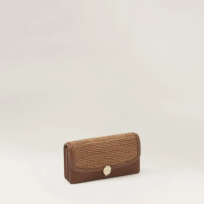Women Helen Kaminski Mini Bags Adelie Raffia Wallet For Women In Nougat