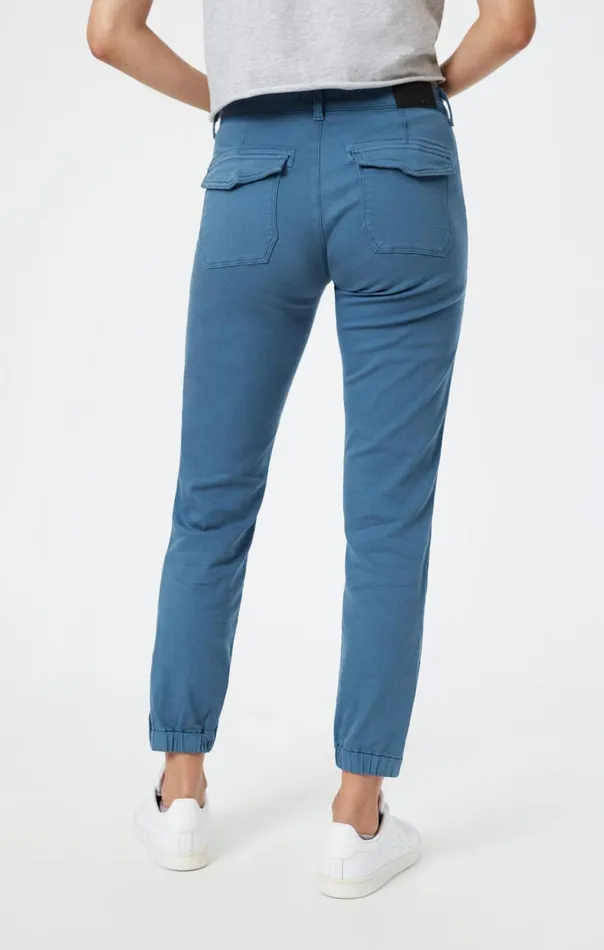 Women Ivy Slim Cargo In Oceanview Twill Mavi Jeans Pants