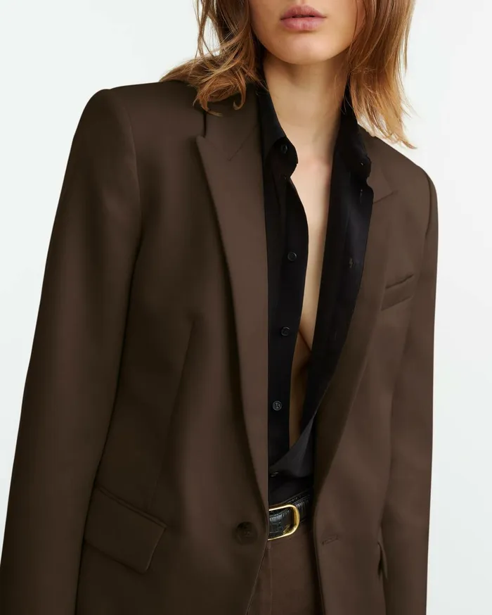 Women Jackets and Blazers Nili Lotan ADELE BLAZER Dark Navy