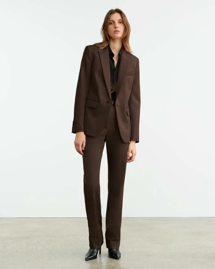 Women Jackets and Blazers Nili Lotan ADELE BLAZER Dark Navy