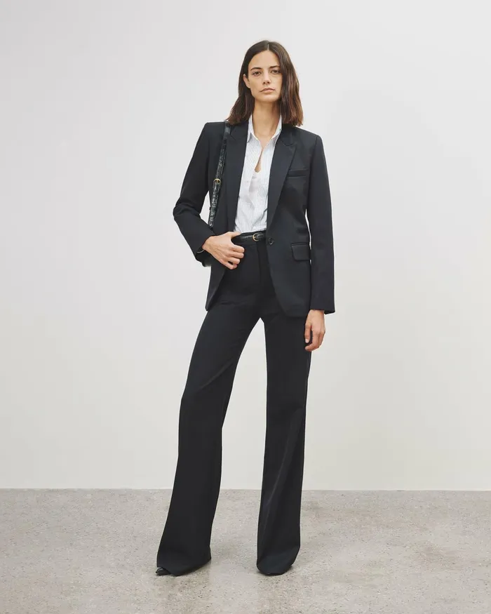 Women Jackets and Blazers Nili Lotan ADELE BLAZER Dark Navy