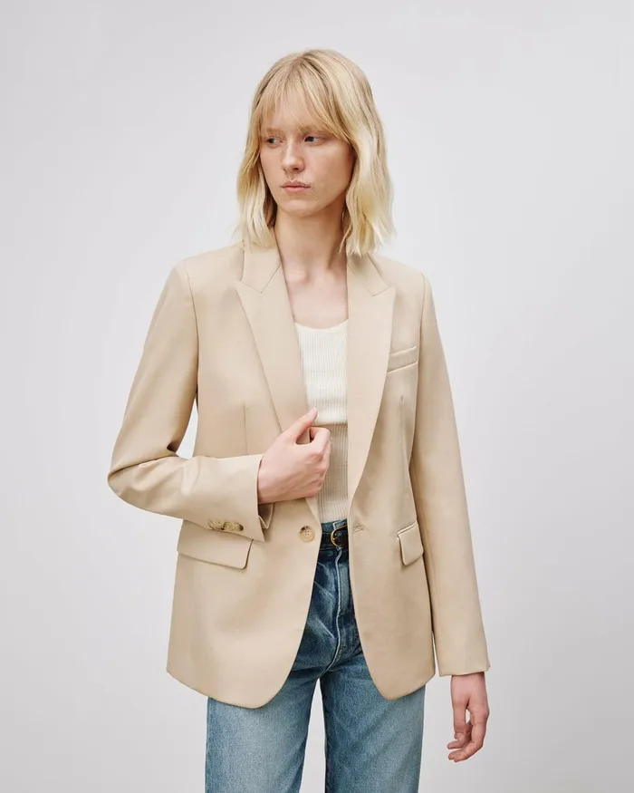 Women Jackets and Blazers Nili Lotan ADELE BLAZER Dark Navy