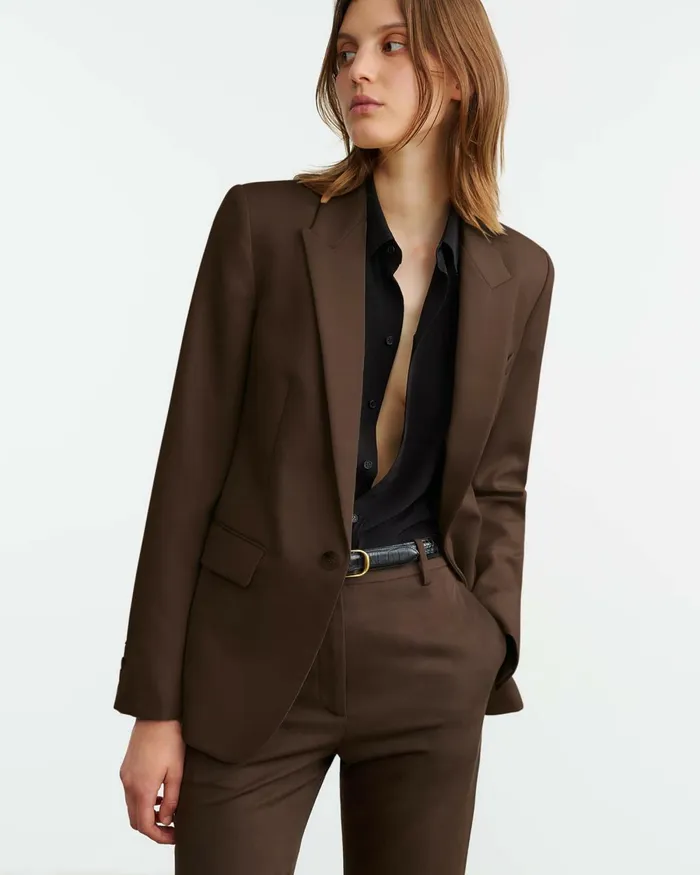Women Jackets and Blazers Nili Lotan ADELE BLAZER Dark Navy