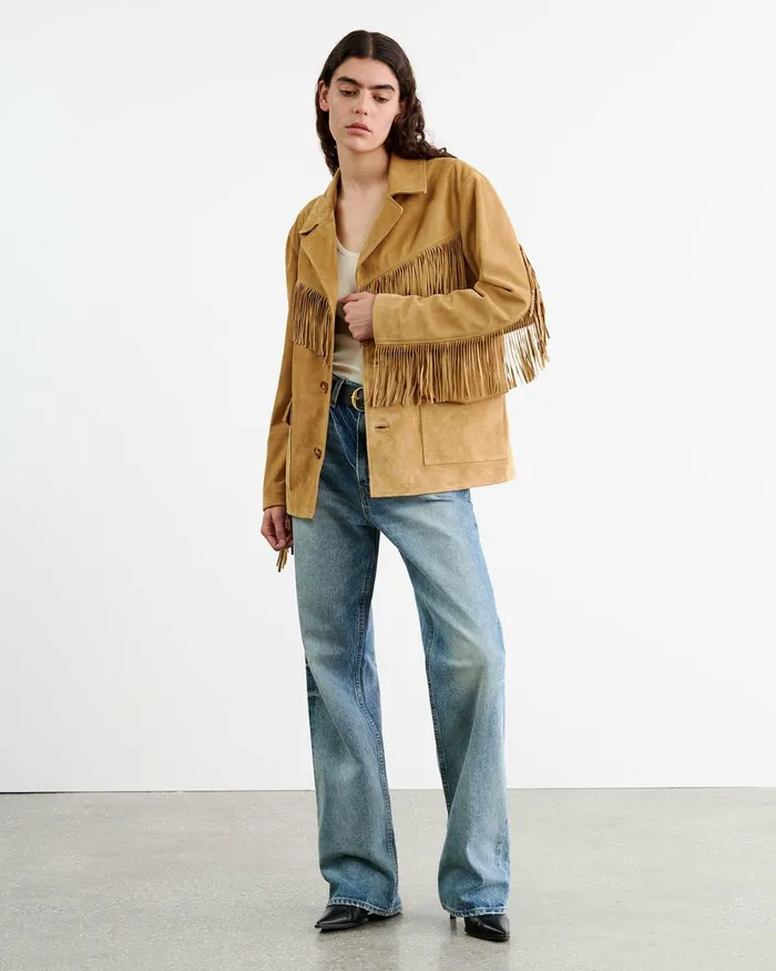 Women Jackets and Blazers Nili Lotan MAELLE SUEDE JACKET Martora