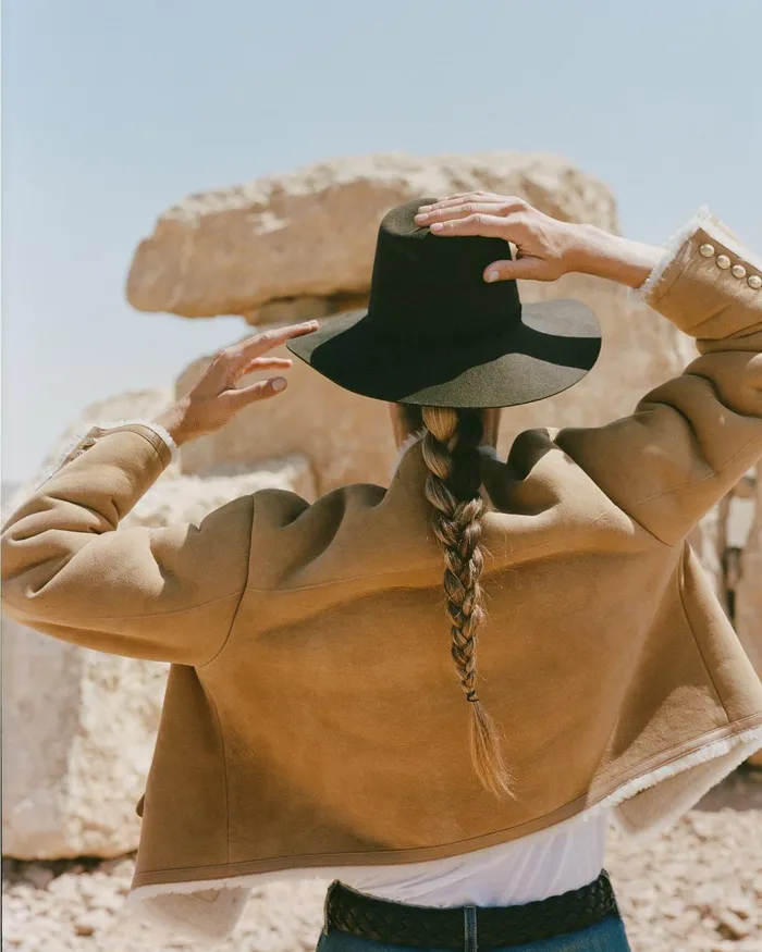 Women Jackets and Blazers Nili Lotan ZANIE SHEARLING JACKET Tannatural