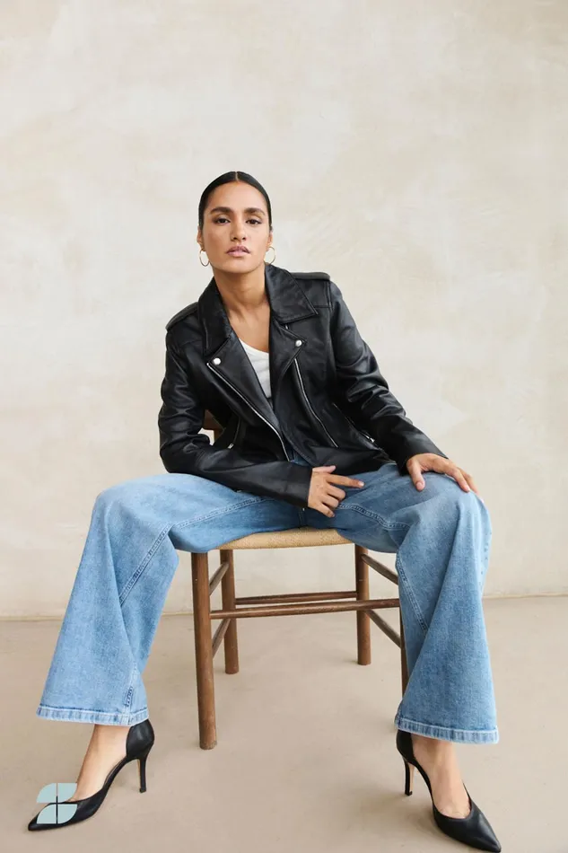 Women Jackets Bybar Biker Jacket Black