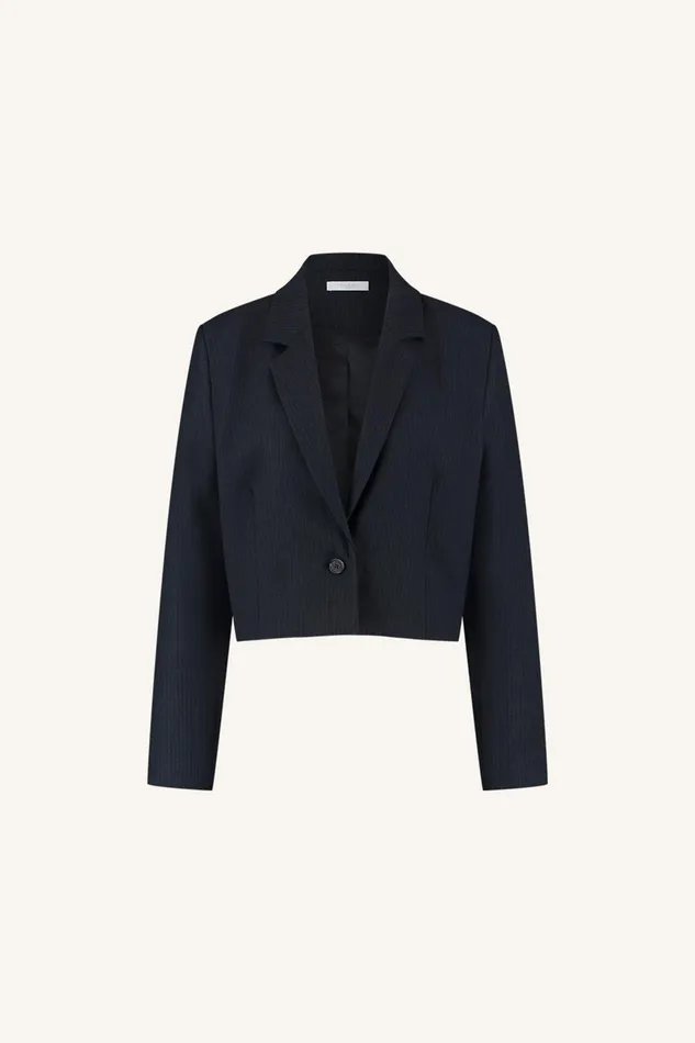 Women Jackets Bybar Jody Stripe Blazer Dark Navy