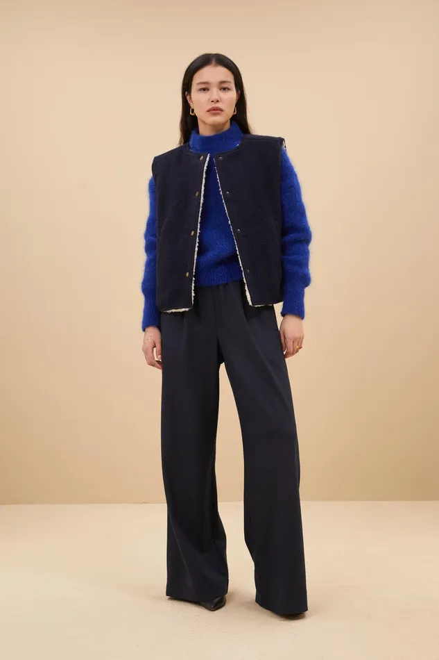 Women Jackets Bybar Joelle Woolen Jacket Midnight