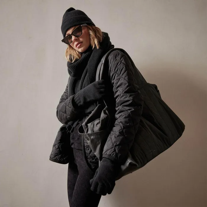 Women JacketsOuterwear James Perse Diamond Quilted Jacket Black