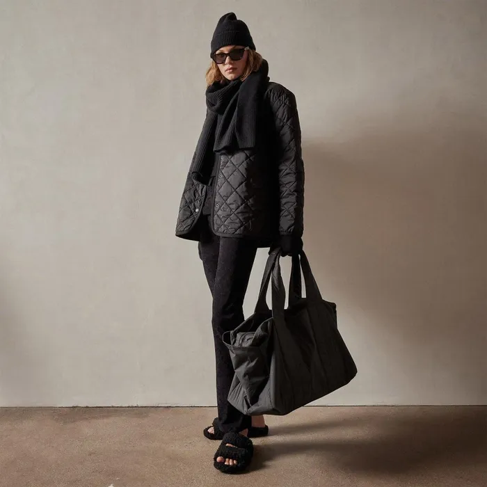Women JacketsOuterwear James Perse Diamond Quilted Jacket Black