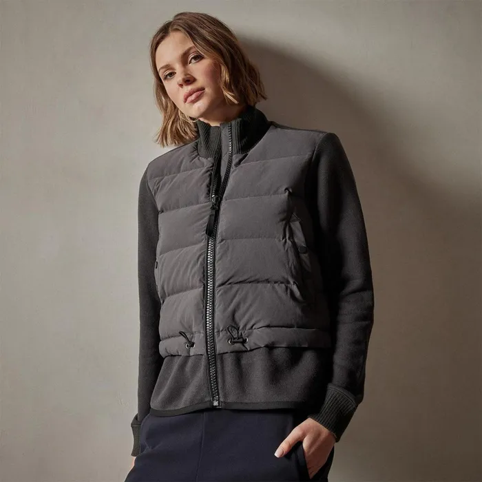 Women JacketsOuterwear James Perse Mixed Media Jacket Carbon