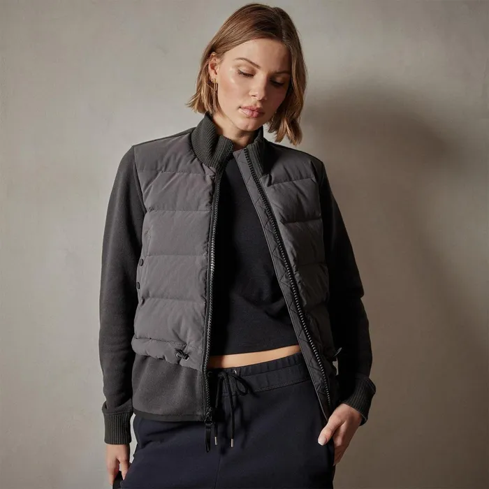 Women JacketsOuterwear James Perse Mixed Media Jacket Carbon