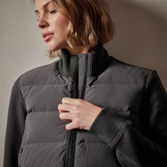 Women JacketsOuterwear James Perse Mixed Media Jacket Carbon