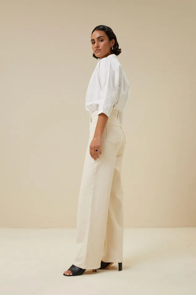 Women Jeans Bybar Lina Rw Pant Raw White