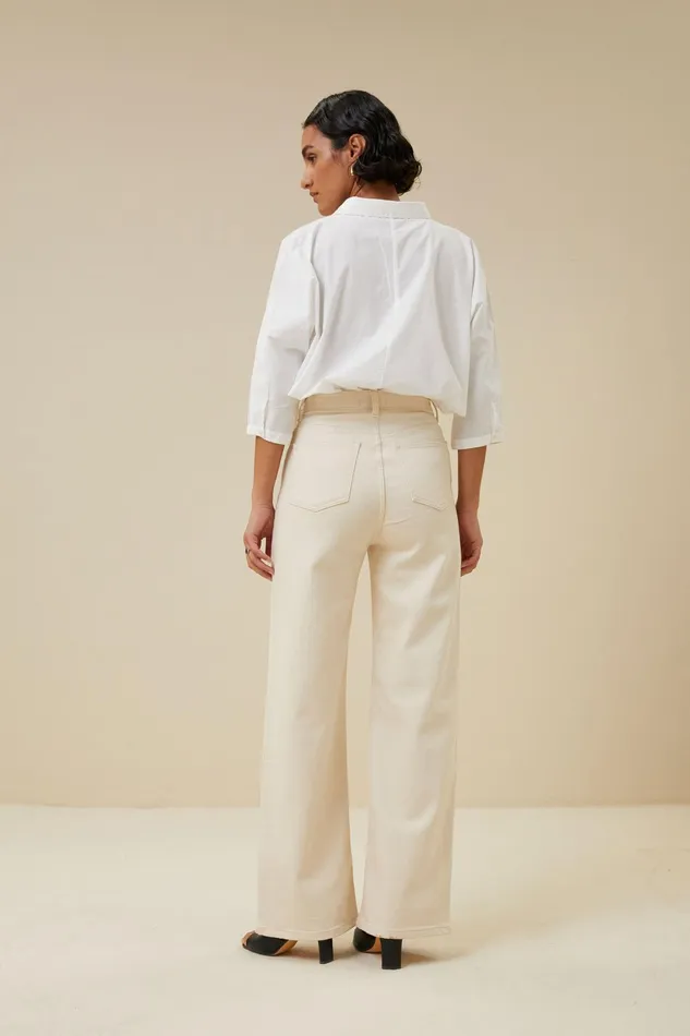 Women Jeans Bybar Lina Rw Pant Raw White