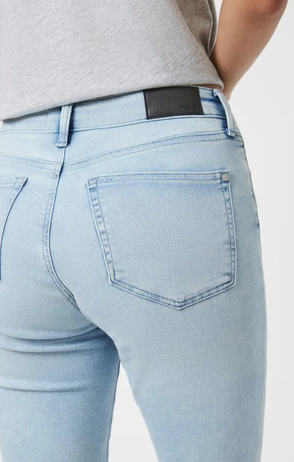 Women Kathleen Slim Boyfriend In Bleach Feather Blue Mavi Jeans Denim