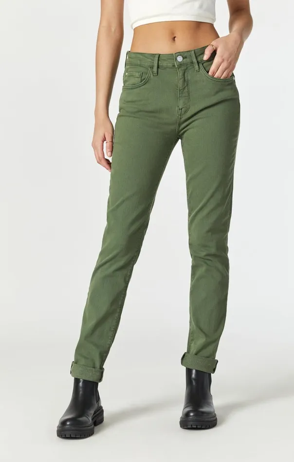 Women Kathleen Slim Boyfriend In Forest Green Feather Blue Mavi Jeans Denim Women Kathleen Slim Boyfriend In Forest Green Feather Blue Mavi Jeans Denim