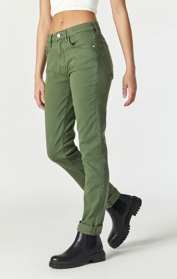 Women Kathleen Slim Boyfriend In Forest Green Feather Blue Mavi Jeans Denim Women Kathleen Slim Boyfriend In Forest Green Feather Blue Mavi Jeans Denim