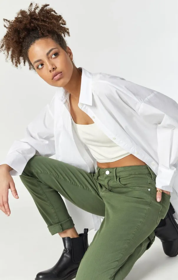 Women Kathleen Slim Boyfriend In Forest Green Feather Blue Mavi Jeans Denim Women Kathleen Slim Boyfriend In Forest Green Feather Blue Mavi Jeans Denim