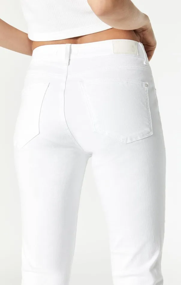 Women Kathleen Slim Boyfriend In White Feather Blue Mavi Jeans Denim Women Kathleen Slim Boyfriend In White Feather Blue Mavi Jeans Denim
