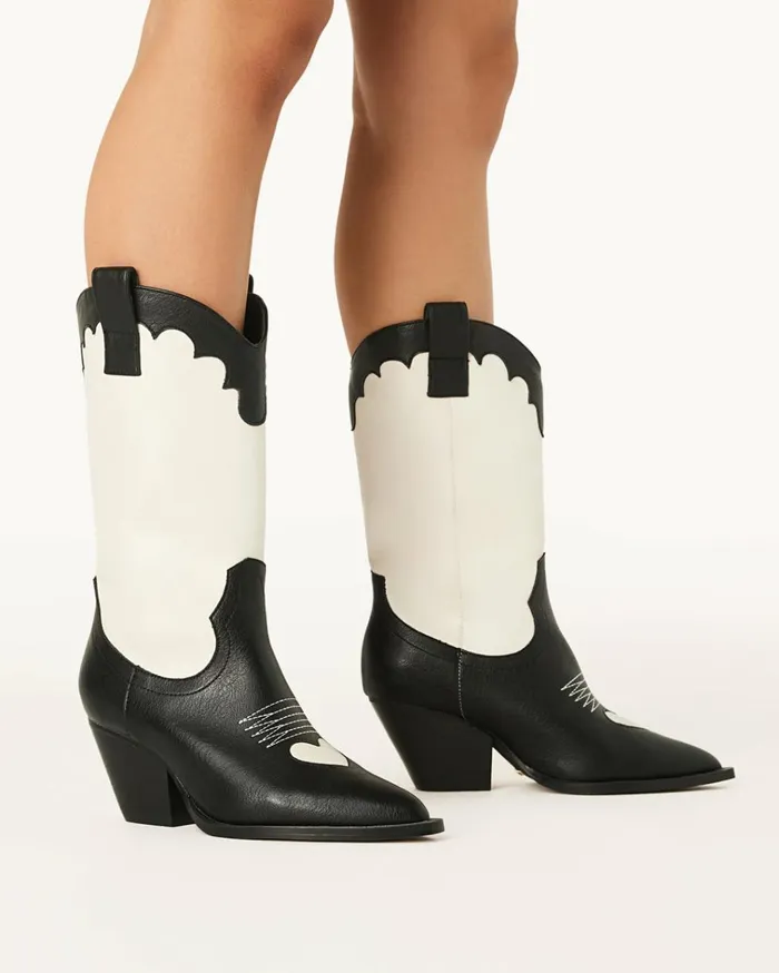 Women Knee High Boots Billini ADALINE 8211 BLACKIVORY