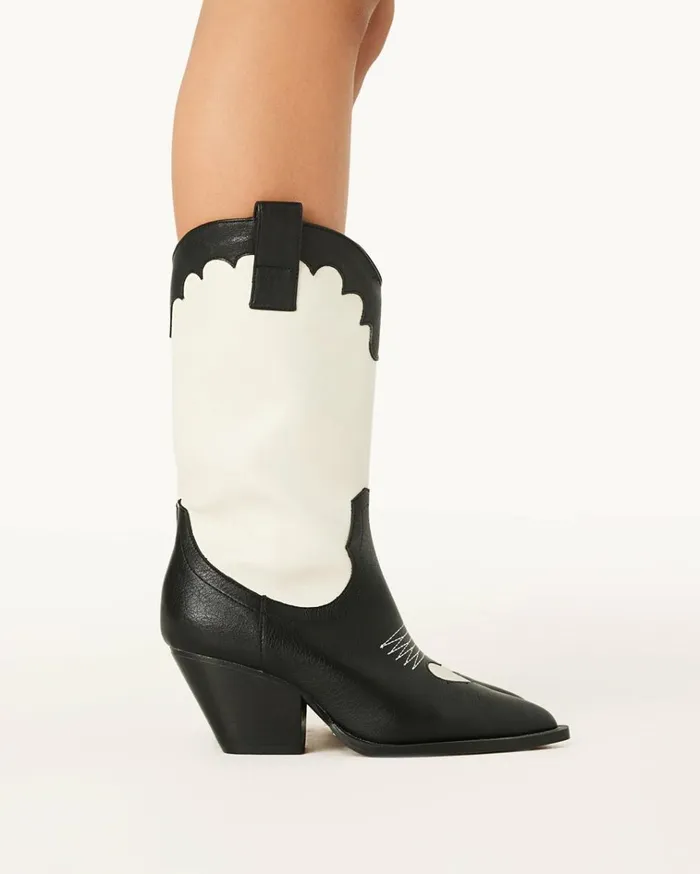 Women Knee High Boots Billini ADALINE 8211 BLACKIVORY