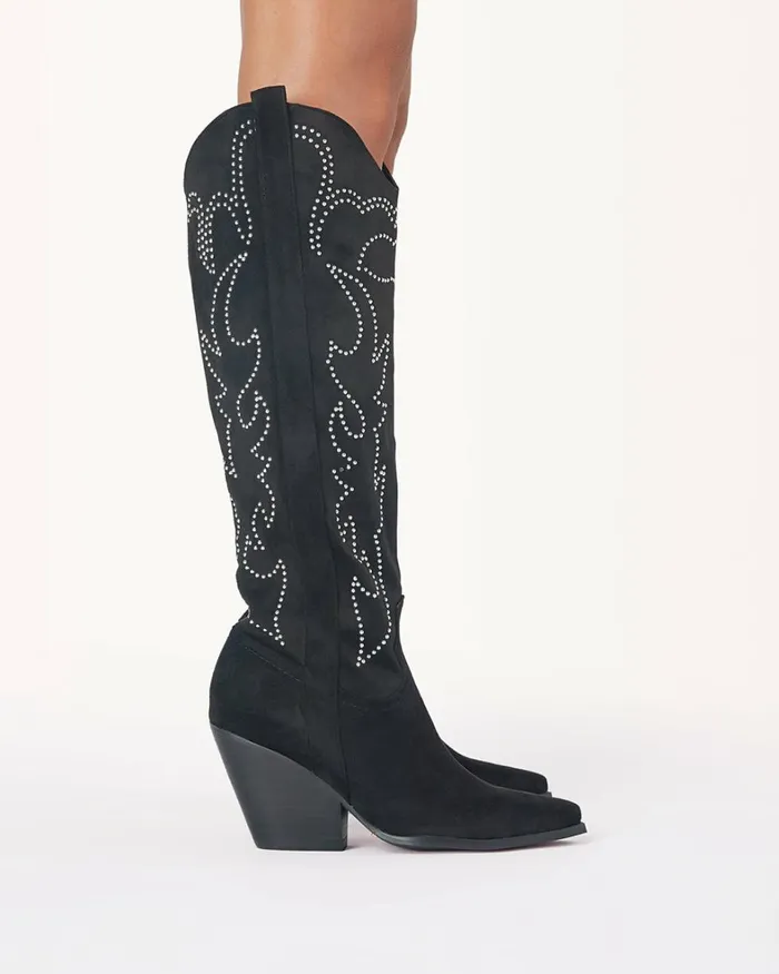 Women Knee High Boots Billini CELARA 8211 BLACK SUEDE 8211 Boots 8211 BILLINI USA