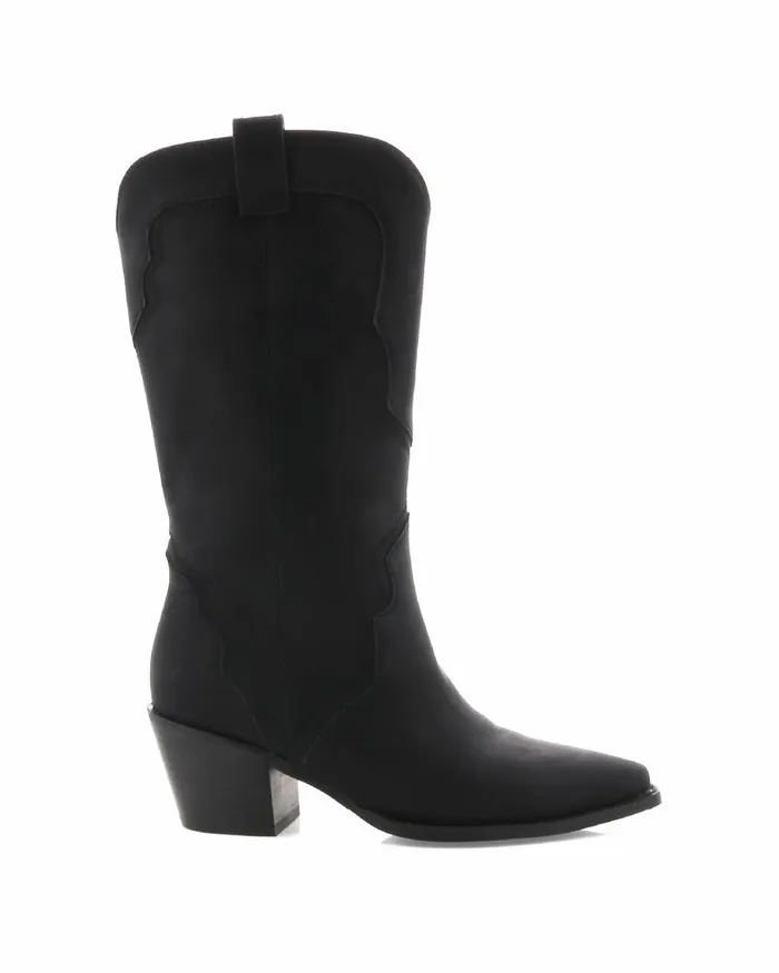 Women Knee High Boots Billini DARIEL 8211 BLACK NUBUCKBLACK