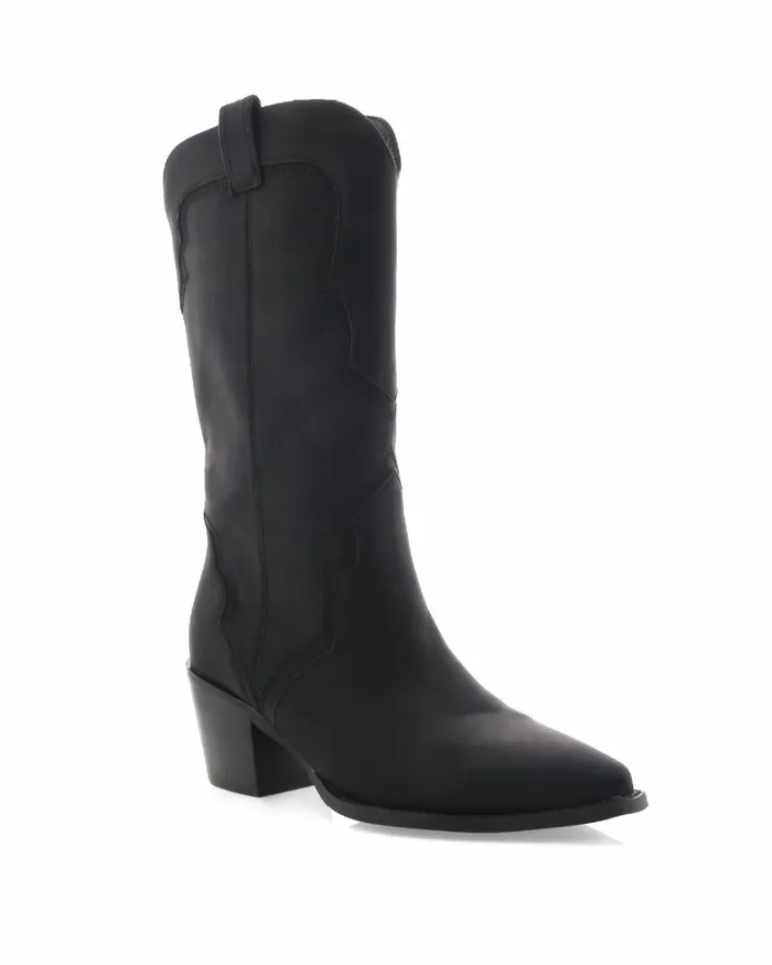 Women Knee High Boots Billini DARIEL 8211 BLACK NUBUCKBLACK